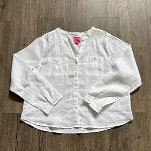 EUC Isaac Mizrahi Linen Blouse